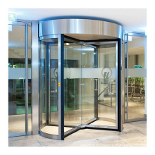 Stable quality 4 wing glass S/S automatic revolving door with sensor for hotel project